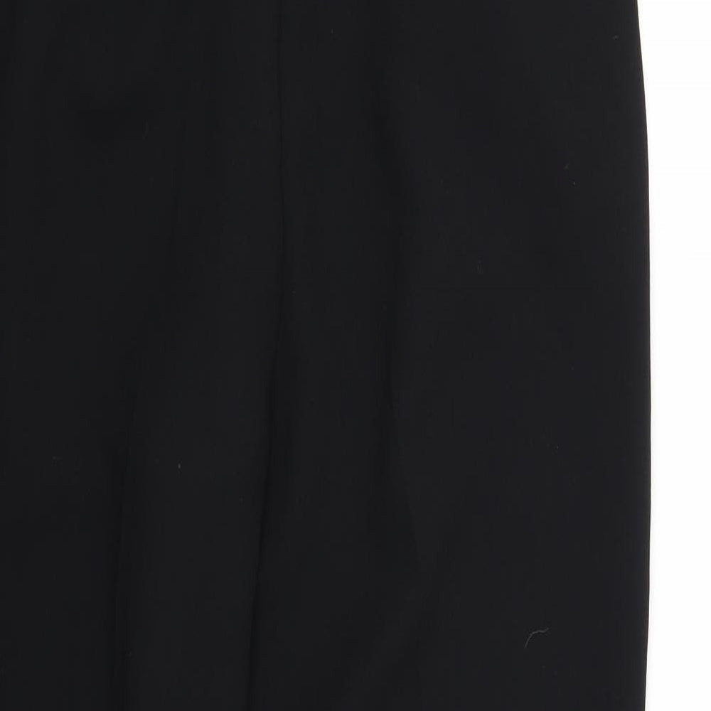 Preworn Womens Black Trousers Size 12 L25 in
