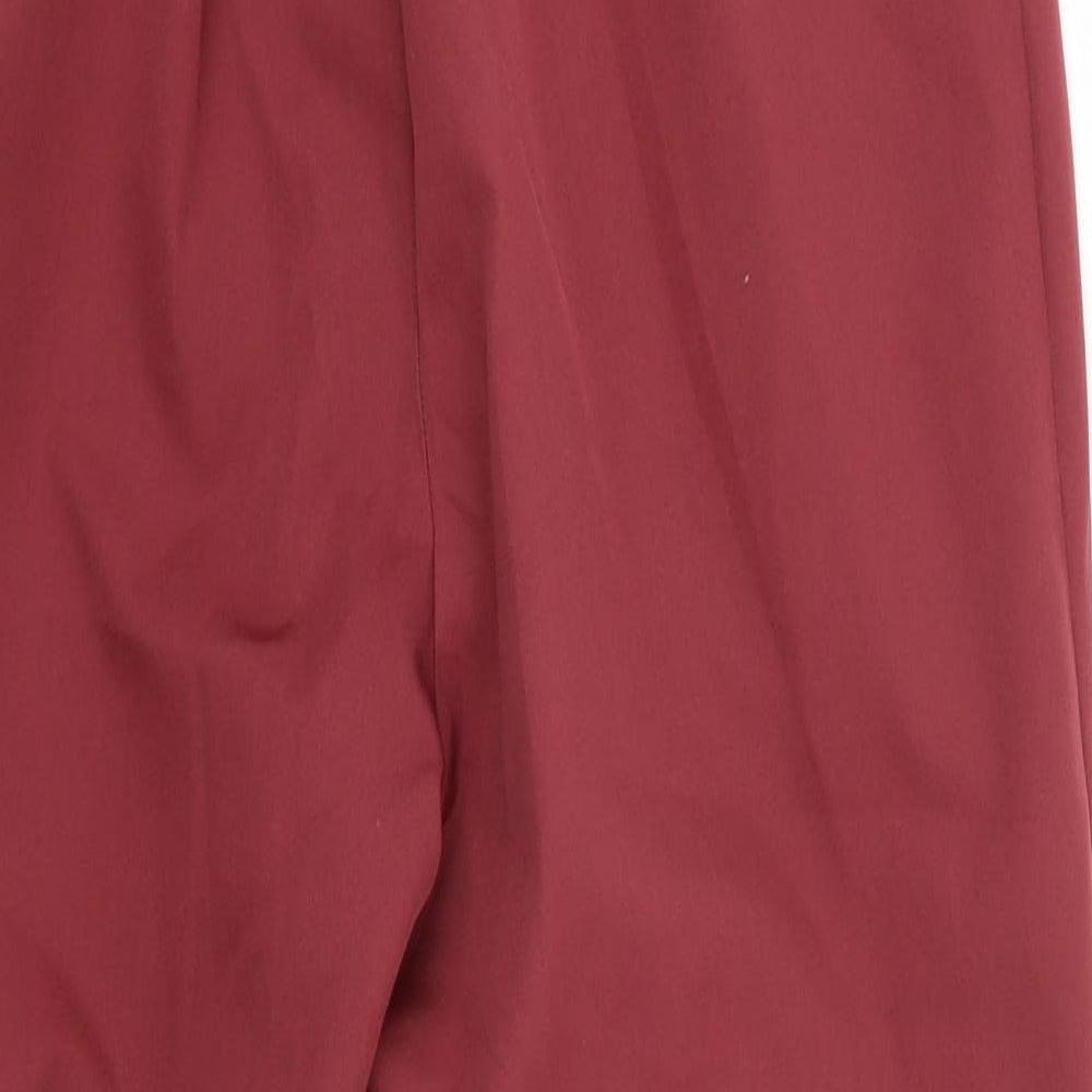 New Look Womens Red Trousers Size 12 L25 in