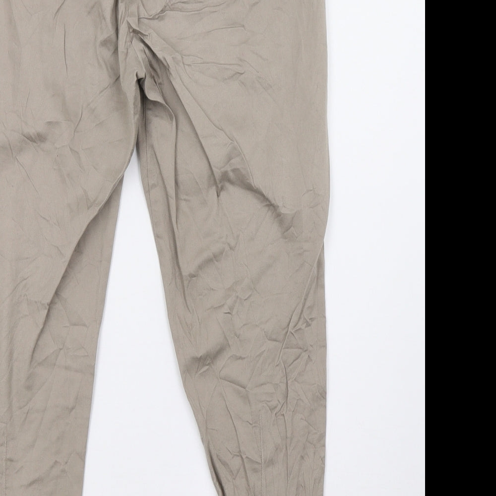 VERO MODA Womens Beige Trousers Size 12 L28 in