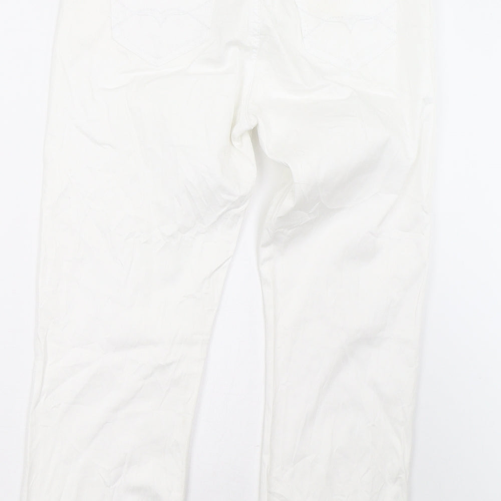 miss cherry Womens White Trousers Size 32 L28 in