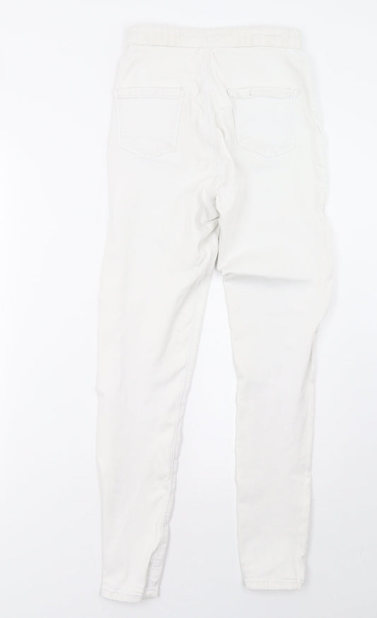 Topshop Womens White Denim Skinny Jeans Size 26 L32 in