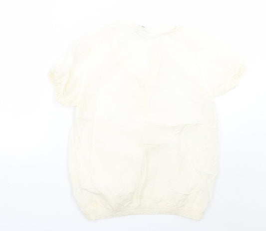 H&M Womens Ivory Basic Blouse Size 10