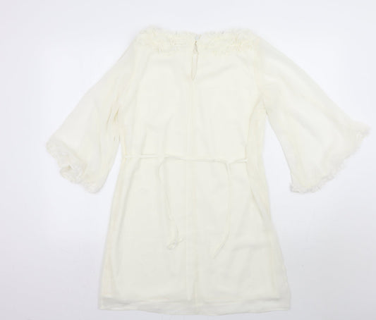 A wear Womens White Basic Blouse Size 10
