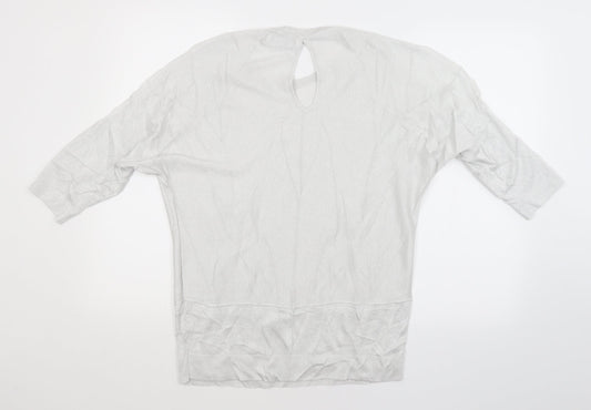 NEXT Womens Silver Basic Blouse Size 12