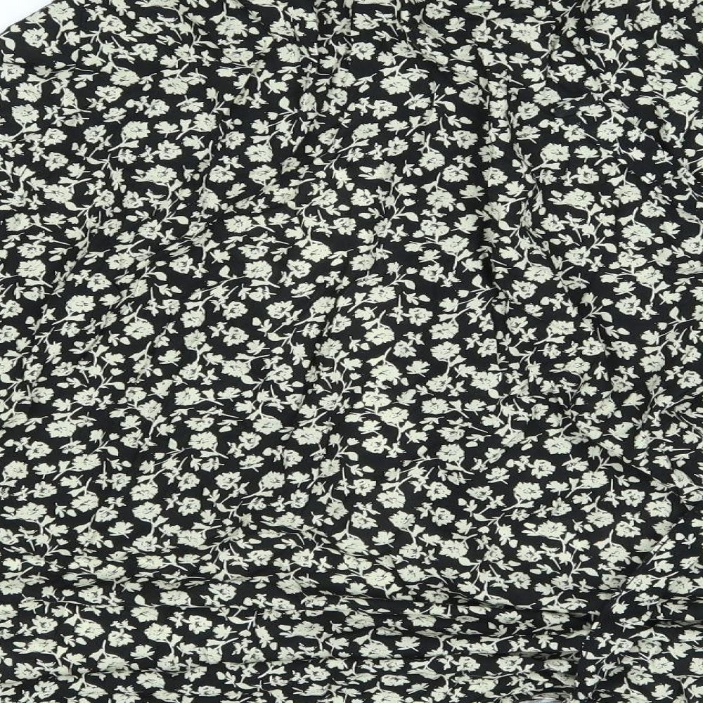 New Look Womens Black Floral Cape Jumper Size 16