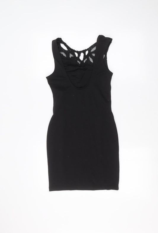 Preworn Womens Black Pencil Dress Size 6