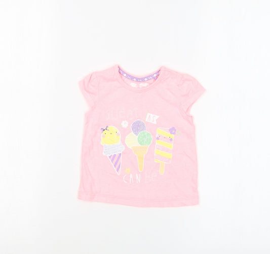 TU Girls Pink Basic T-Shirt Size 3-6 Months