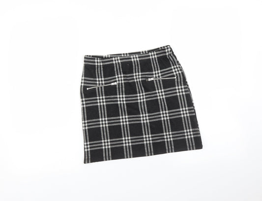 Miss Girls Grey Check A-Line Skirt Size 12 Years