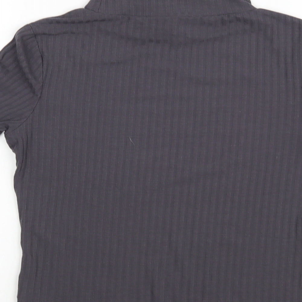 New Look Womens Grey Striped Pullover Jumper Size 10
