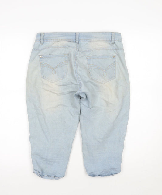 Denim & Co. Womens Blue Cropped Jeans Size 10