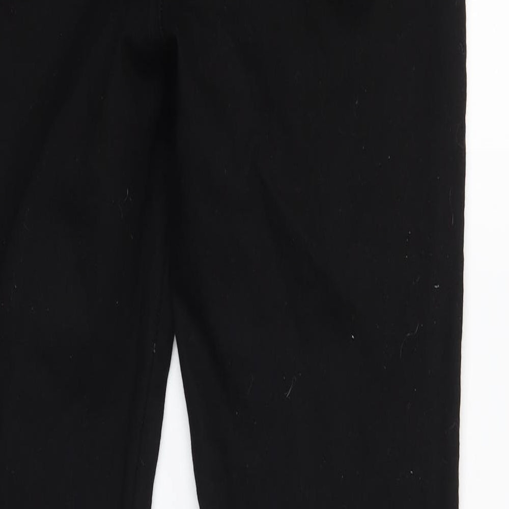 Brand and care label for Denim & Co. women’s black skinny jeans, size UK 12, 29-inch leg