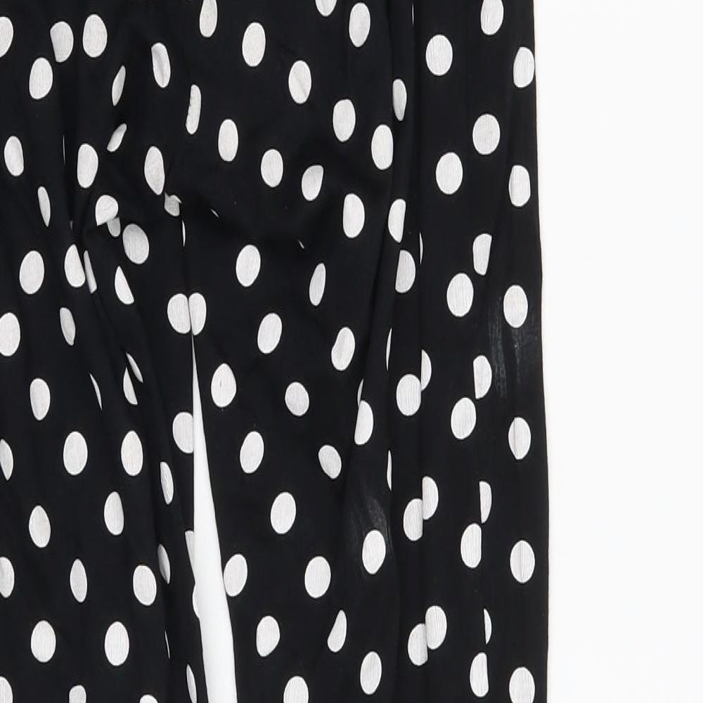 George Womens Black Polka Dot Sweatpants Trousers Size 8 L26 in