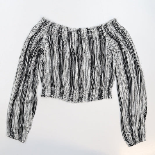Divided Womens Multicoloured Striped Basic Blouse Size M