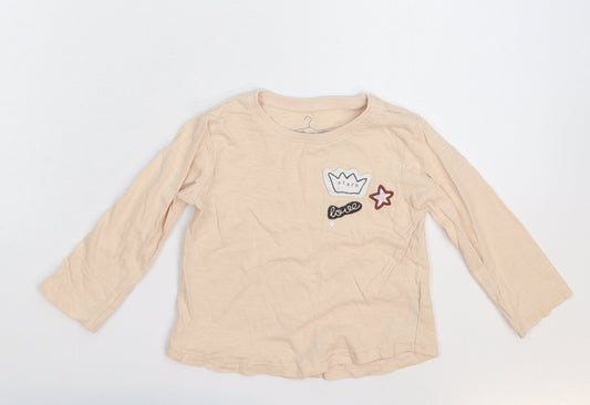 NEXT Baby Beige Basic T-Shirt Size 12-18 Months