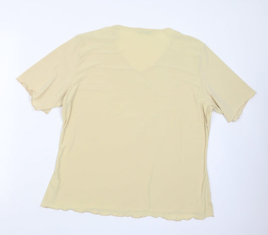 ALUST Womens Beige Basic Blouse Size 2XL