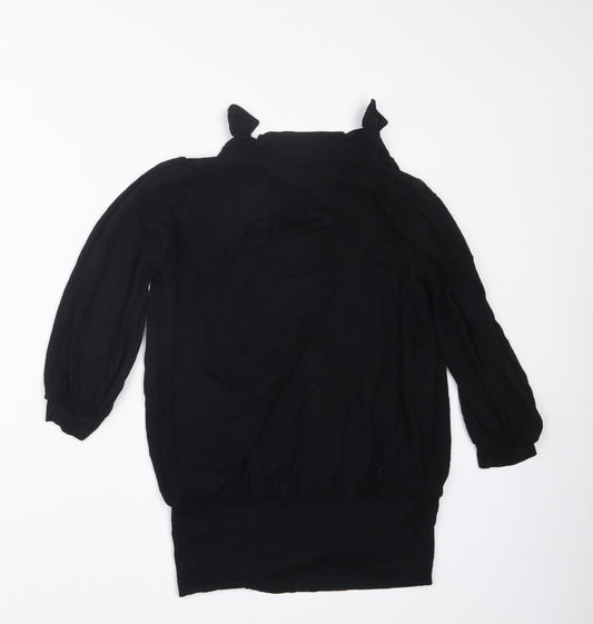 Warehouse Womens Black Basic Blouse Size 10