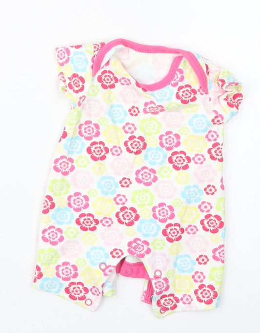 Tesco Girls Pink Geometric Coverall Outfit/Set Size Newborn