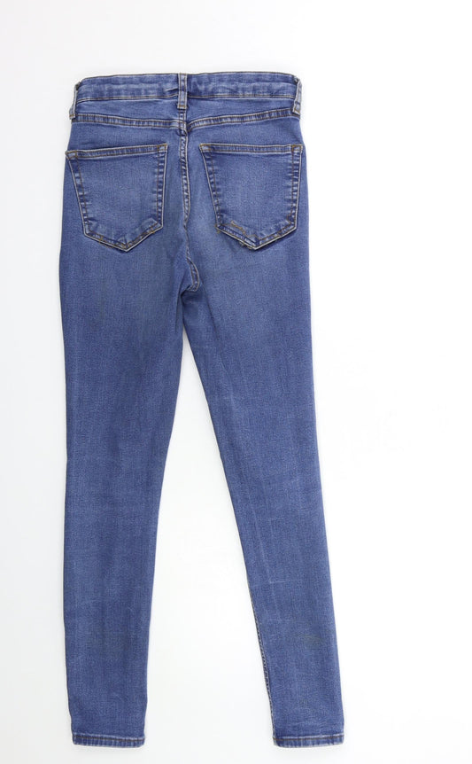 Topshop Womens Blue Denim Skinny Jeans Size 28 in L27 in