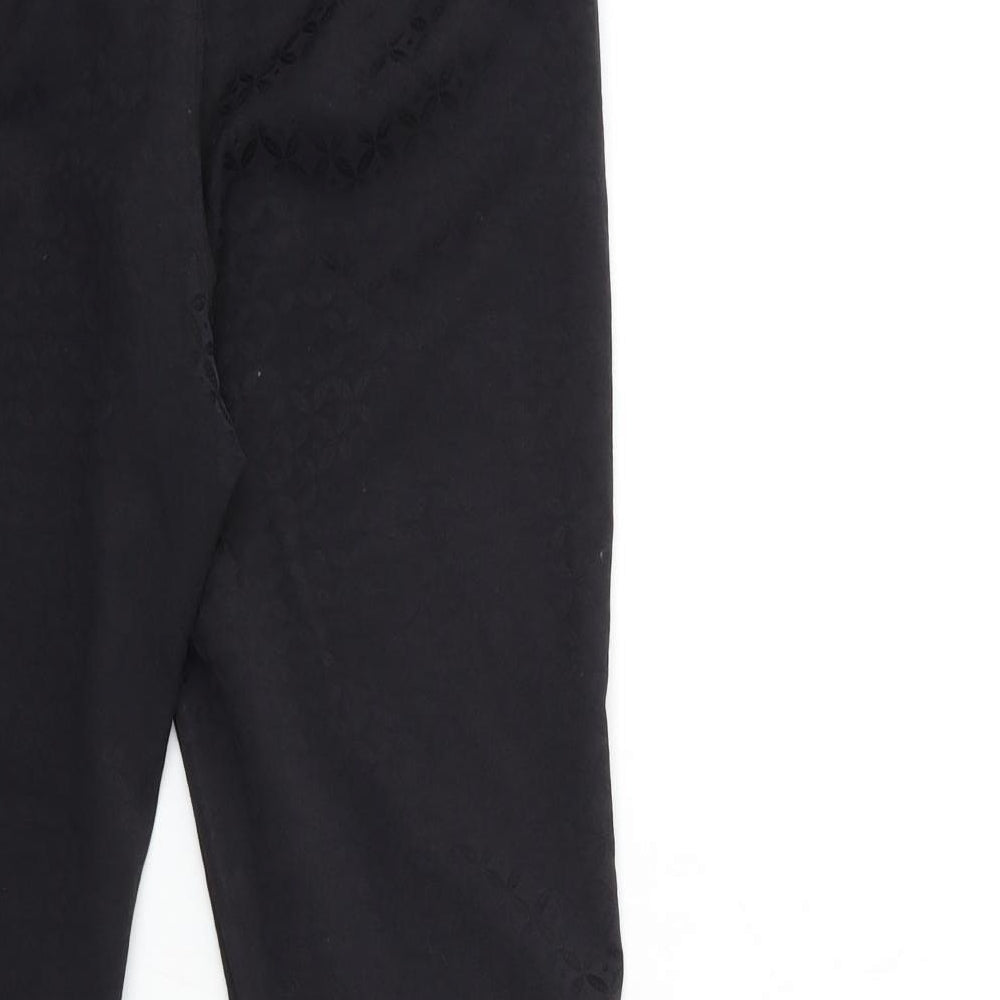 Papaya Womens Black Geometric Trousers Size 10 L27 in