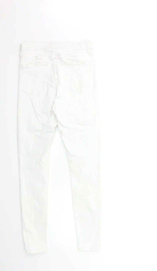 Topshop Womens White Denim Skinny Jeans Size 30 in L32 in