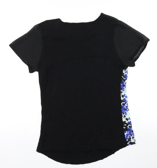 Originals Womens Blue Floral Basic T-Shirt Size 10