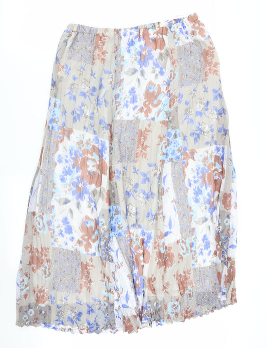 Changes Womens Multicoloured Floral Flare Skirt Size 12 - Stretch waistband