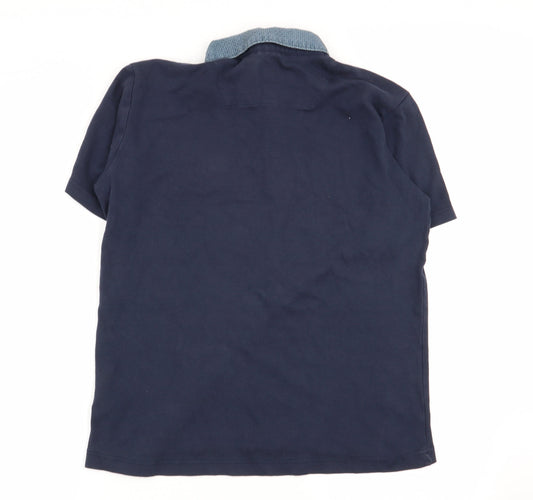 outrage Mens Blue Polo Size M