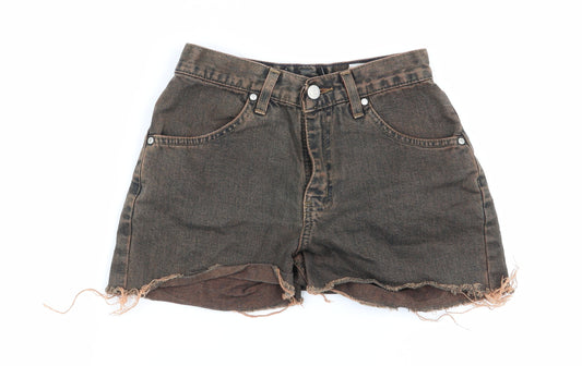 Zero London Womens Multicoloured Denim Hot Pants Shorts Size 26 in