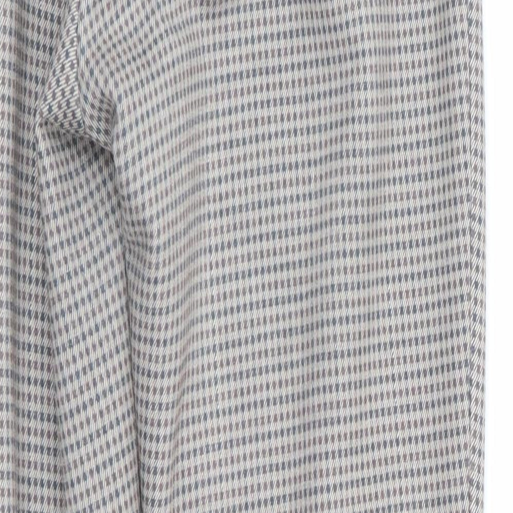 Zara Womens Multicoloured Check Trousers Size 6 L26 in - Stretch waistband