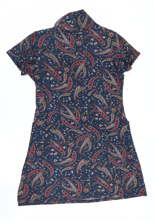 tenki Womens Multicoloured Geometric T-Shirt Dress Size L