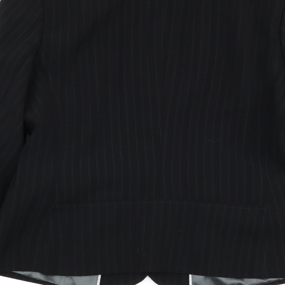 Papaya Womens Black Striped Jacket Blazer Size 10