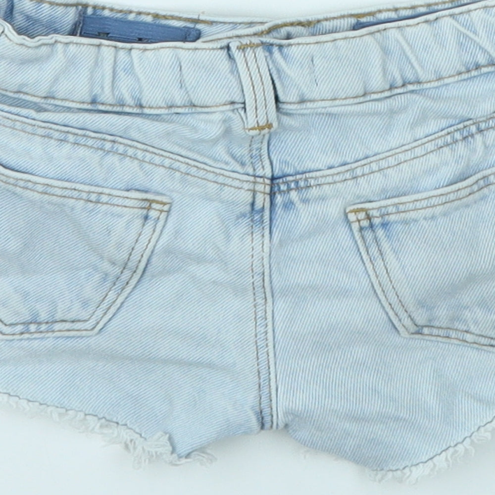 M&S Girls Blue Cut-Off Shorts Size 3-4 Years