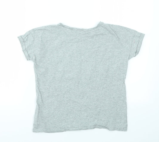 Gap Girls Grey Geometric Basic T-Shirt Size L