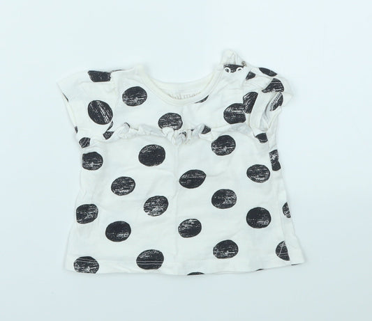 Nutmeg Girls Multicoloured Spotted Basic T-Shirt Size 0-3 Months