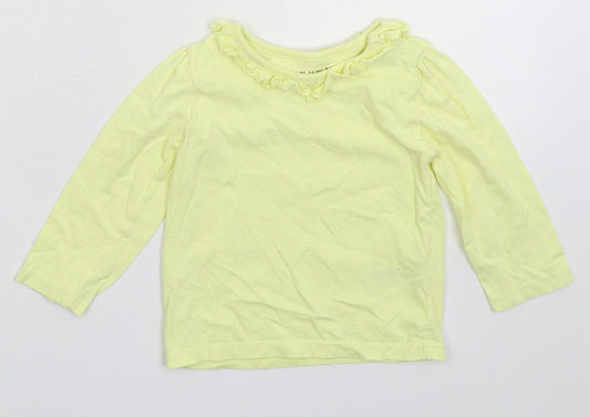 Nutmeg Baby Yellow Basic T-Shirt Size 9-12 Months