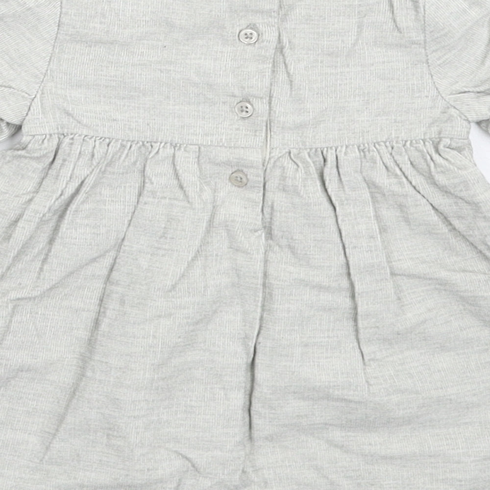 TU Girls Grey Corduroy Fit & Flare Size 6-9 Months