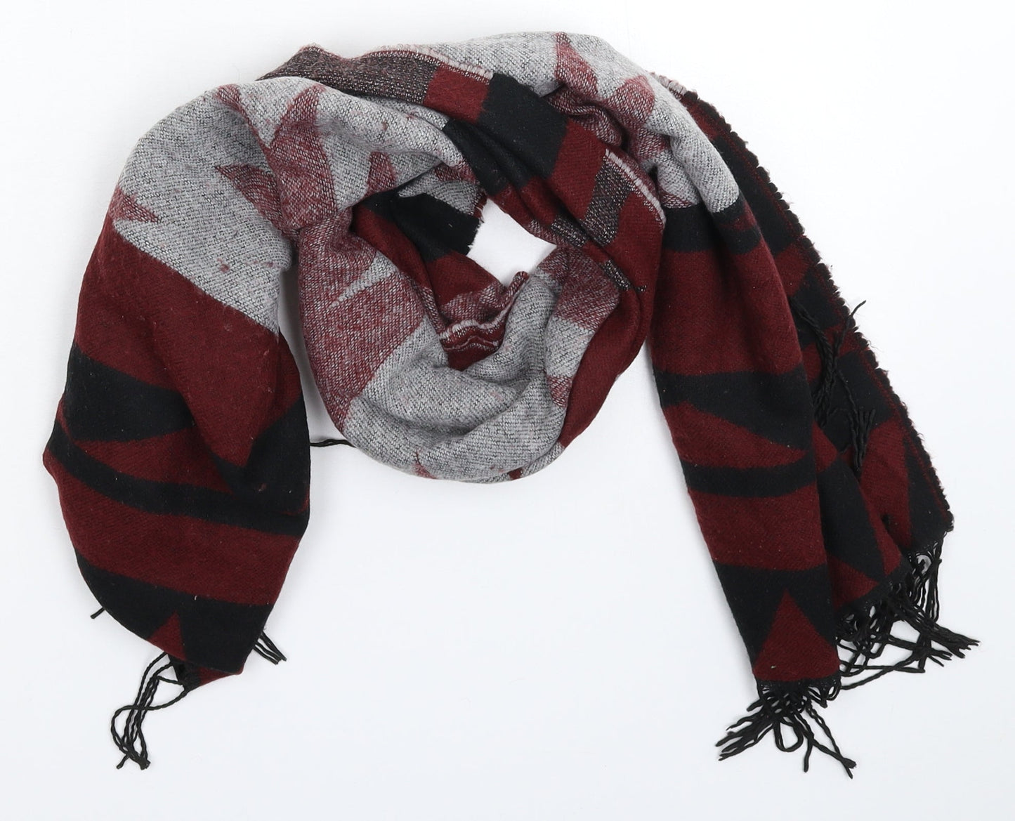 Cedar Wood State Unisex Multicoloured Geometric Knit Scarf