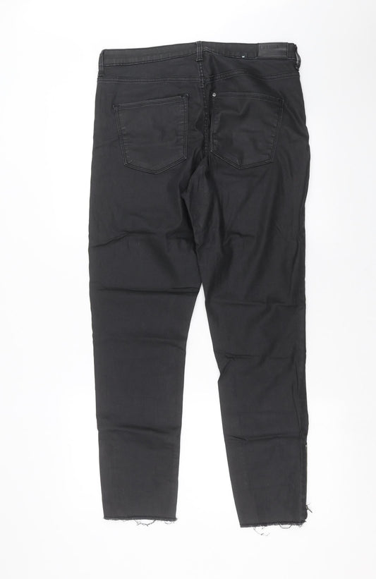 H&M Womens Grey Denim Skinny Jeans Size 33 in L29 in - Distressed hem