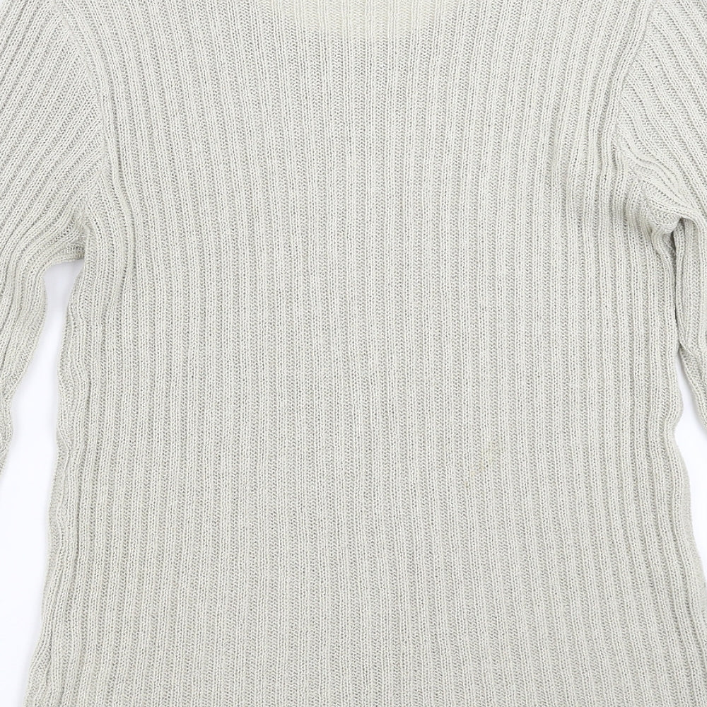 LC Womens Beige Striped Knit Pullover Jumper Size 18