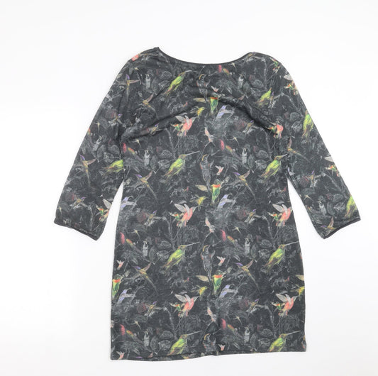Dorothy Perkins Womens Green T-Shirt Dress Size 12 - Bird pattern
