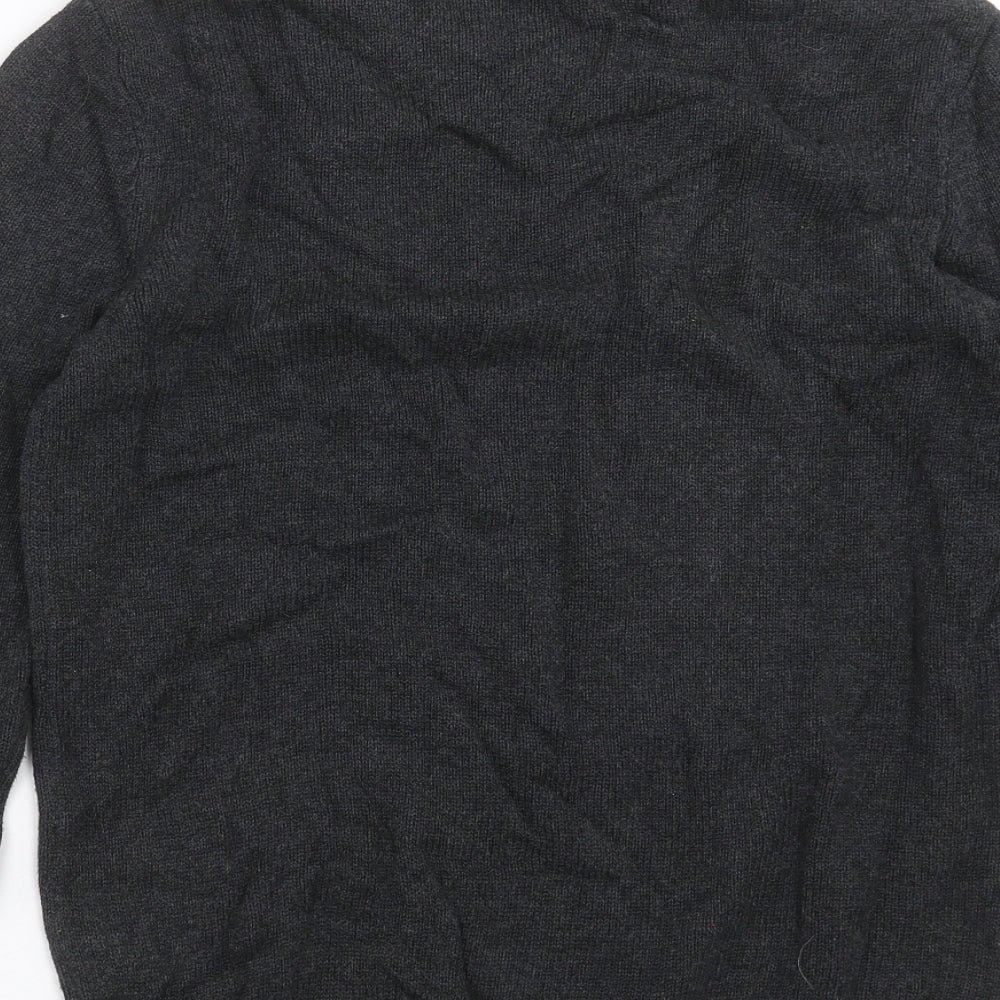 H&M Boys Grey Knit Pullover Jumper Size 12-13 Years - skull