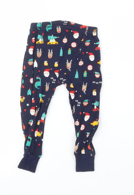 George Boys Blue Solid Cami Pyjama Pants Size 18-24 Months - Christmas Pyjamas