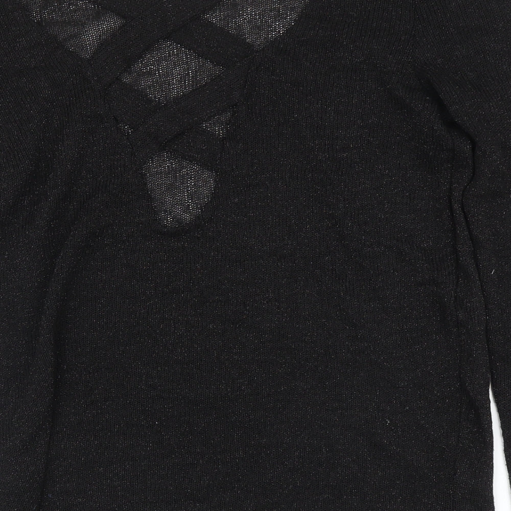 H&M Womens Black Pullover Jumper Size XS