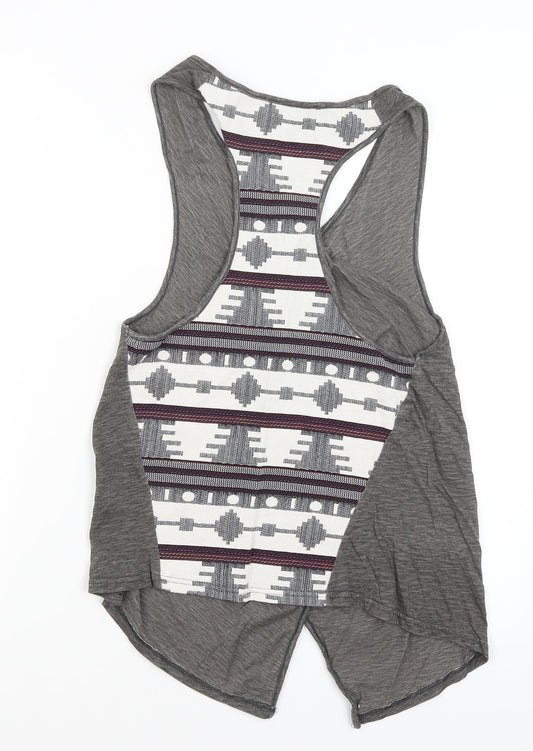 Moutaki Womens Grey Wrap Tank Size S
