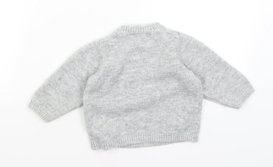 E-vie Angel Baby Grey Pullover Jumper Size 12-18 Months