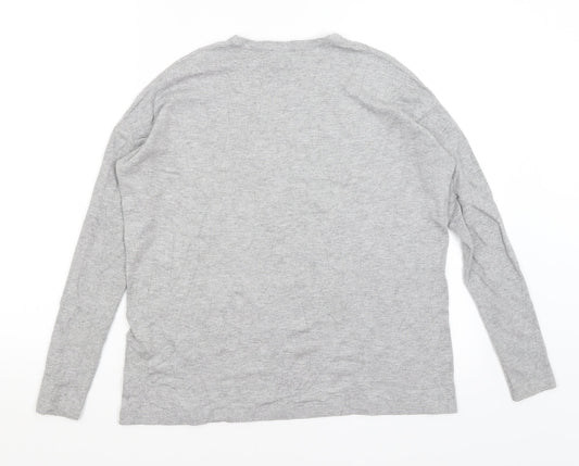Warehouse Womens Grey Basic T-Shirt Size 8