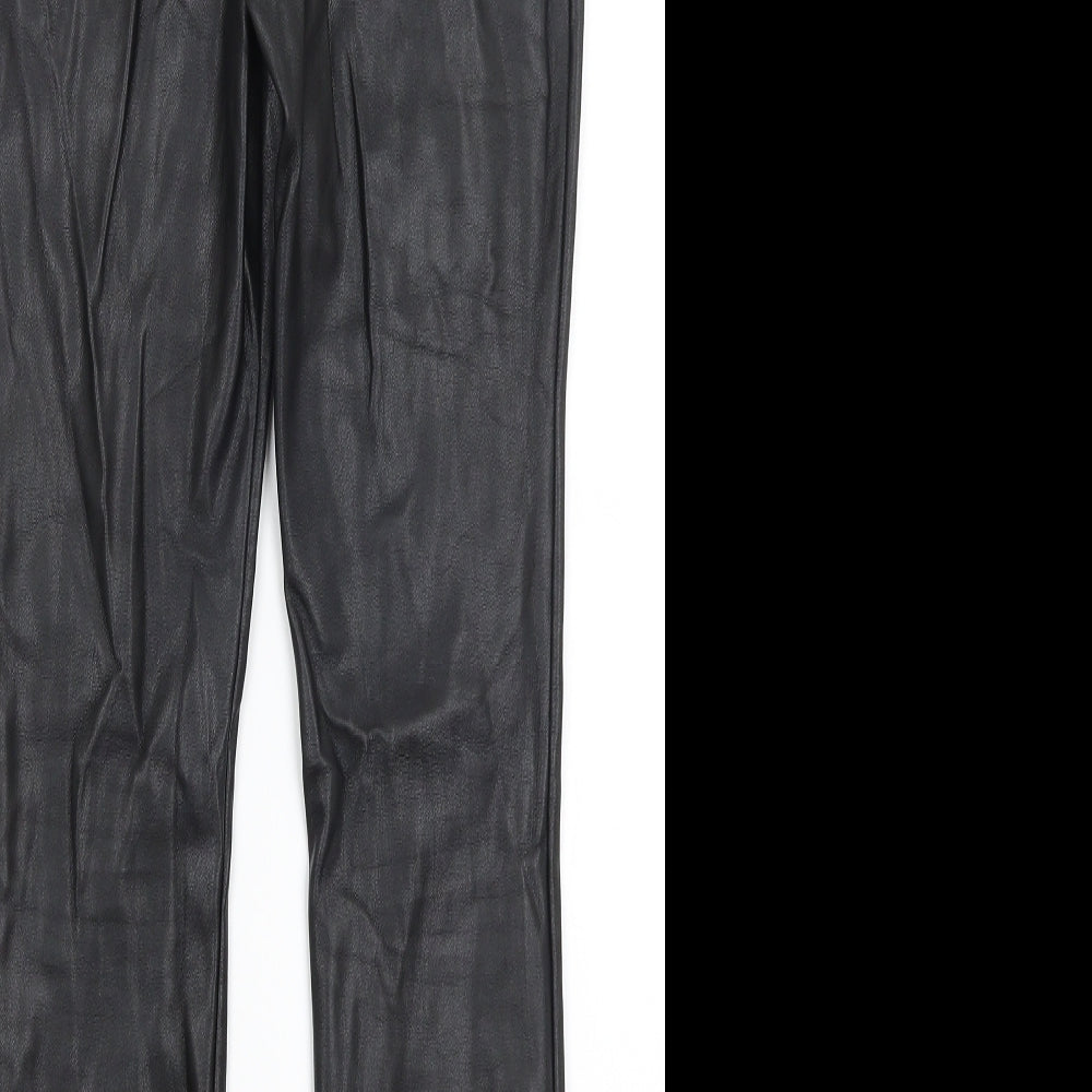 Preworn Womens Black Trousers Size 8 L27 in