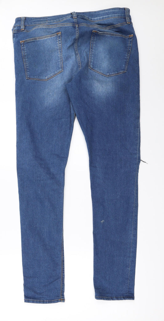 ASOS Womens Blue Skinny Jeans Size 34 in L32 in