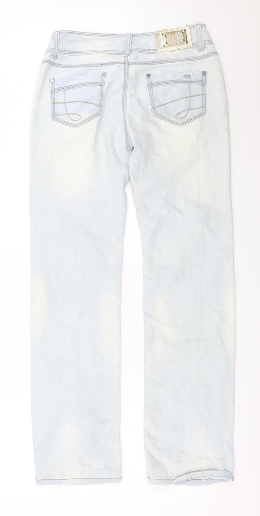Iteno Womens Blue Straight Jeans Size 26 in L32 in