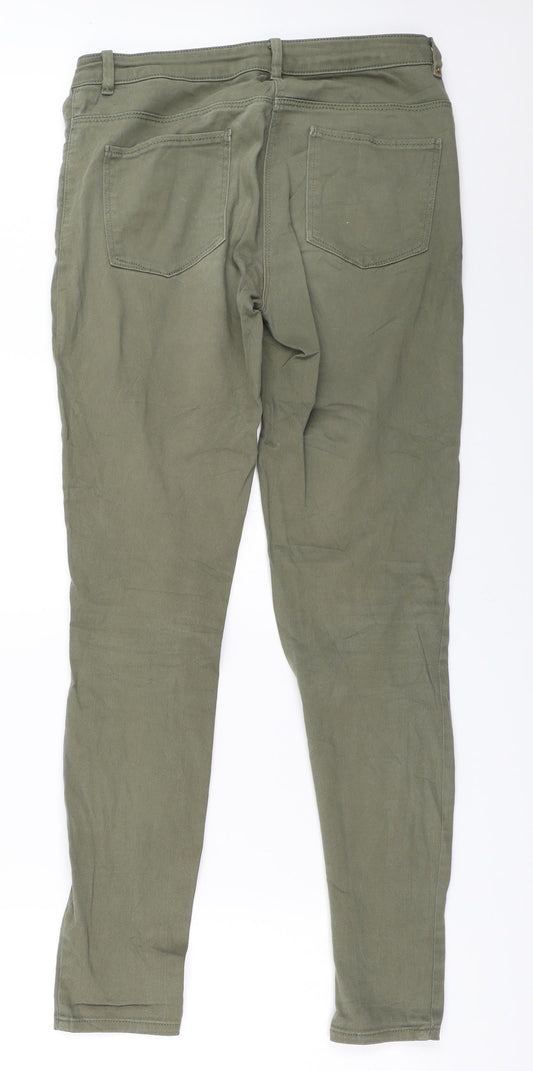 H&M Womens Green Skinny Jeans Size 38 L30.5 in